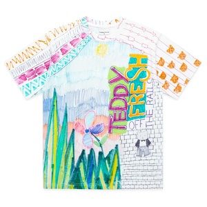 Teddy Fresh Scribble Doodle Hila Klein Cotton Tee Unisex Large H3H3